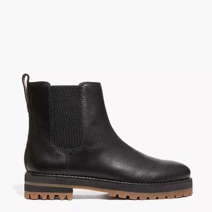 Madewell Ivy Black Chelsea Boot in Leather